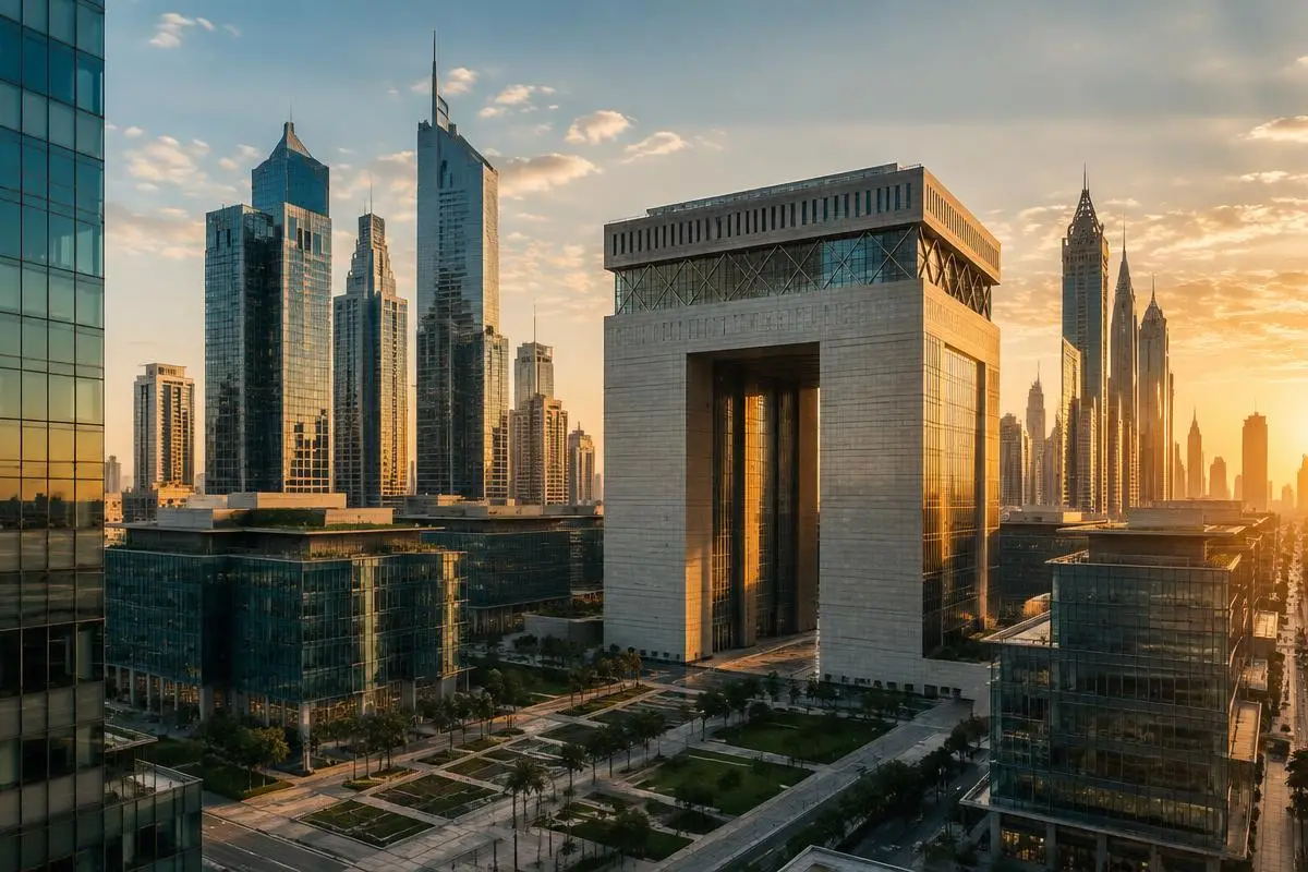 Modern UAE financial district