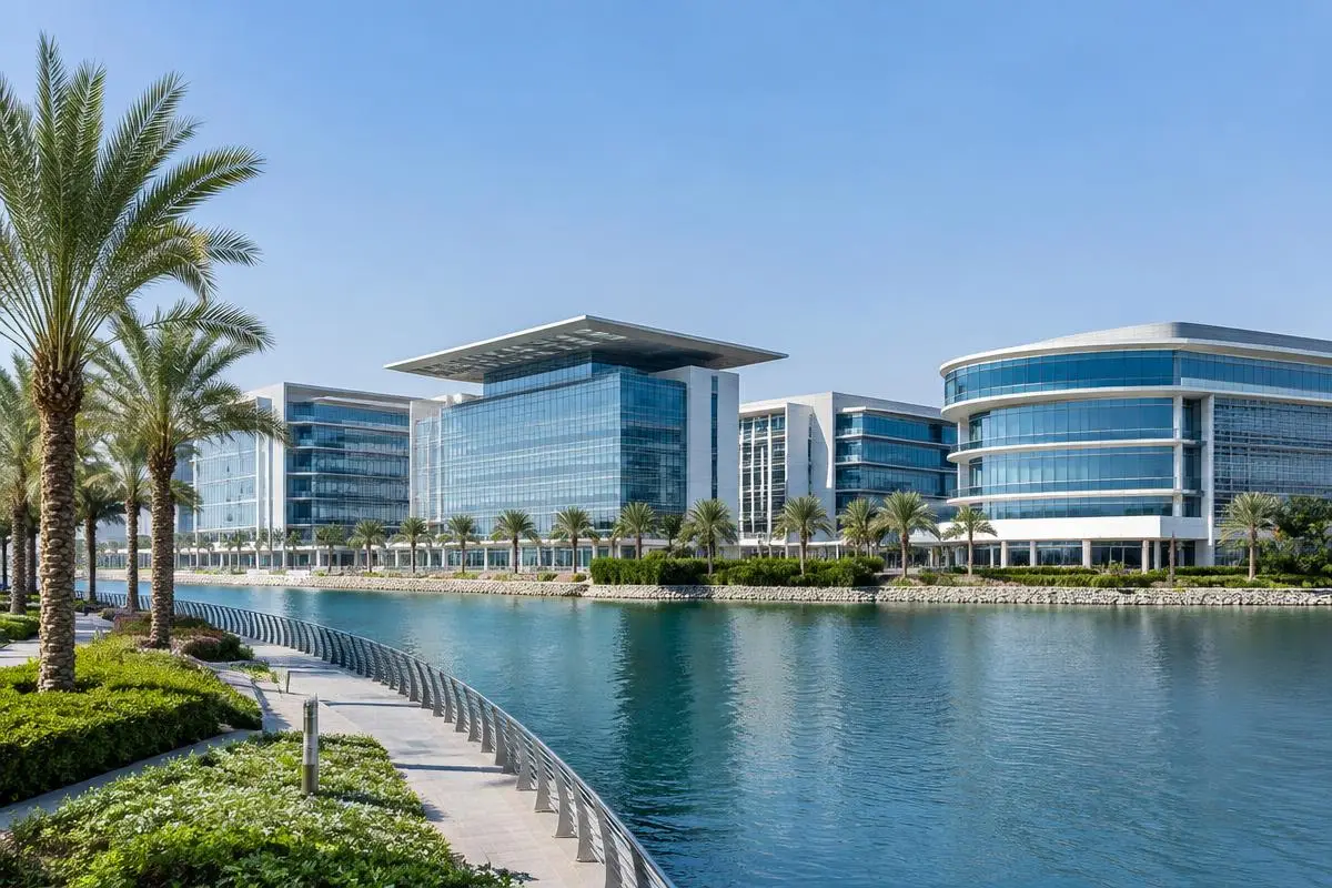 Modern free-zone office district