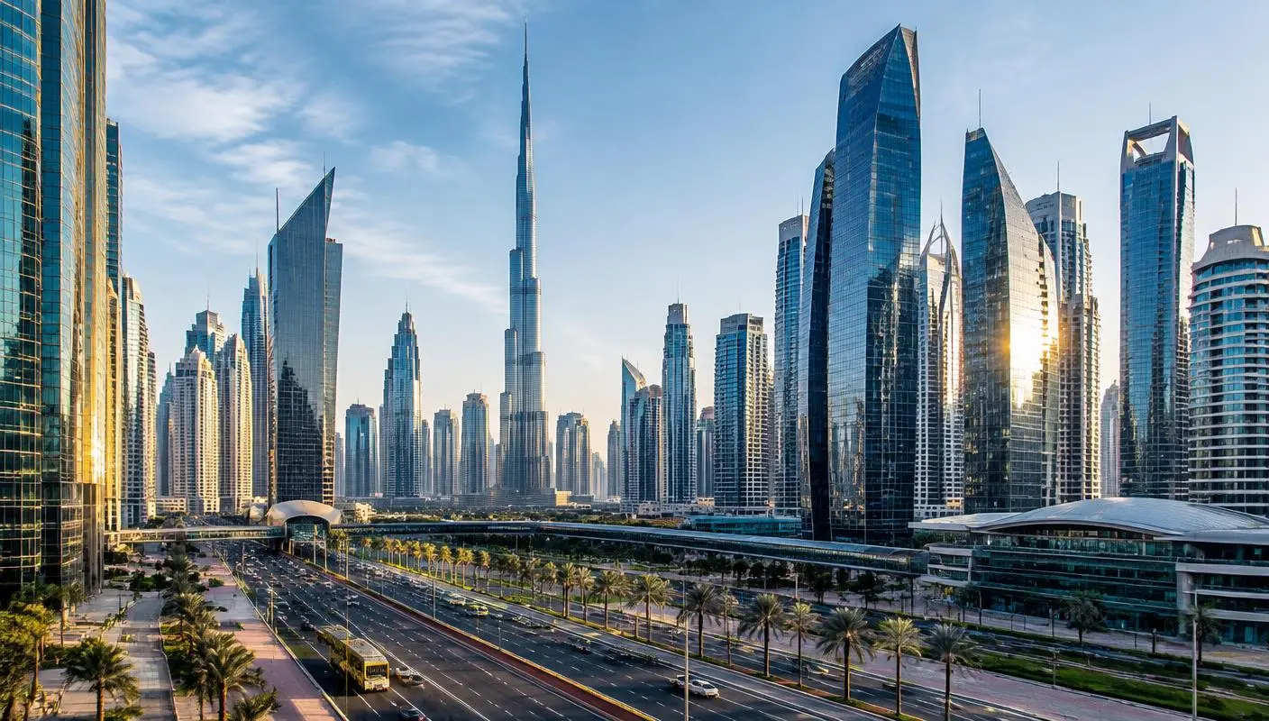 Modern UAE business district